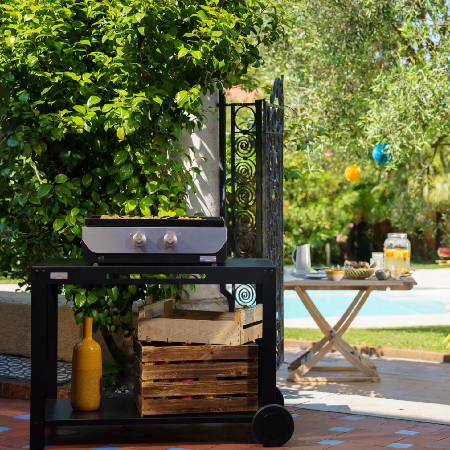 Le Marquier Table desserte 110 XL noire