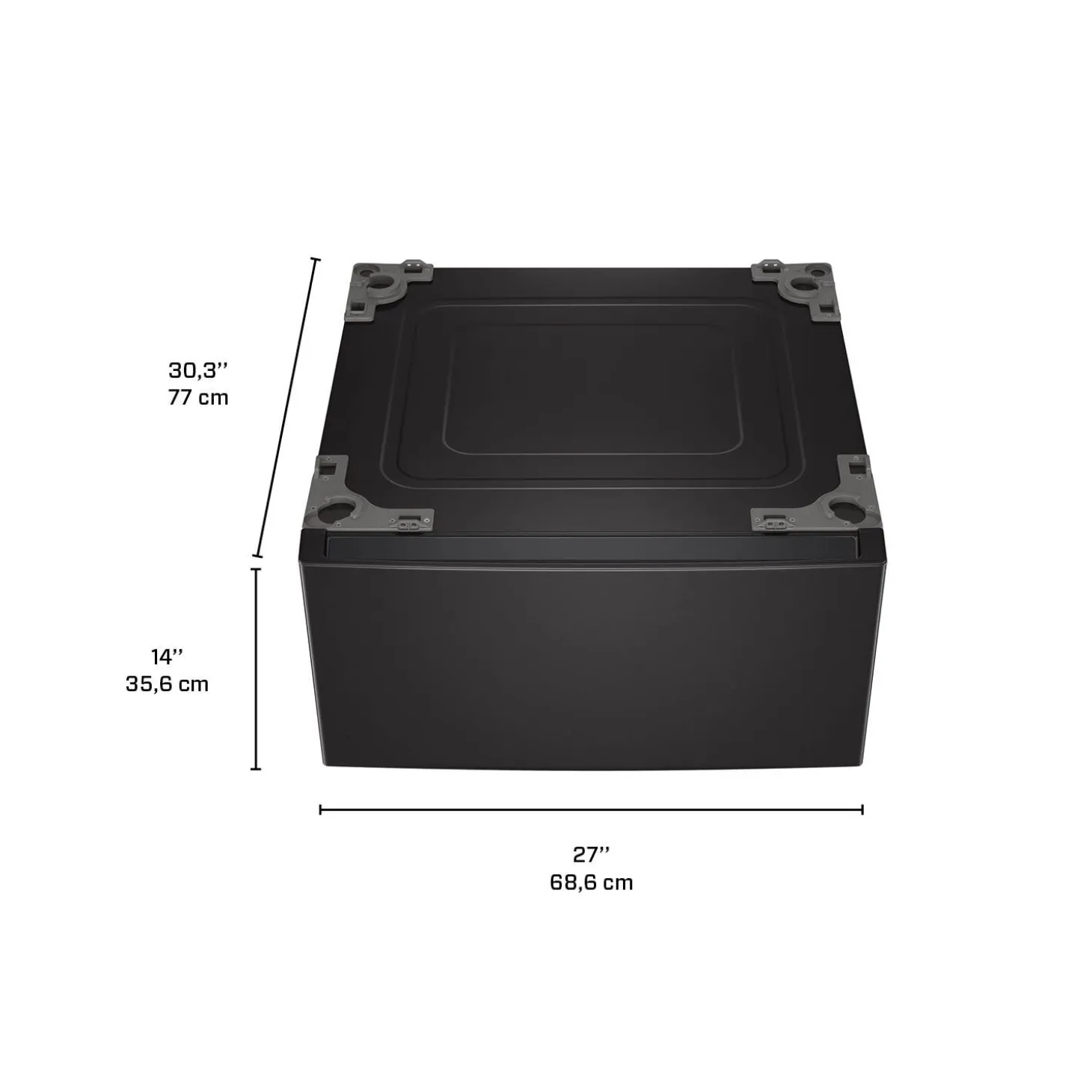 LG ENS Buanderie 4 morceaux, Inox noir