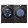 LG Ens laveuse et sécheuse, Inox Noir, Chargement frontal