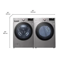LG Ensemble laveuse et sécheuse, Acier graphite