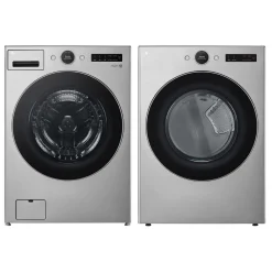 LG Ensemble laveuse sécheuse, Acier graphite, Chargement frontal