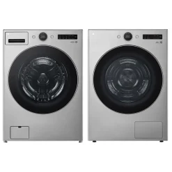 LG Ensemble laveuse sécheuse, Acier graphite, Chargement frontal