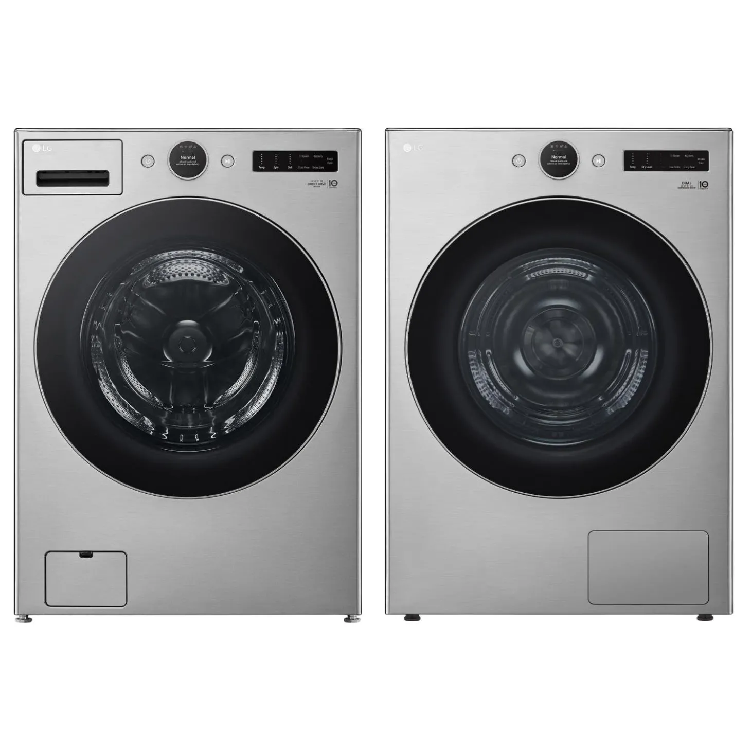 LG Ensemble laveuse sécheuse, Acier graphite, Chargement frontal