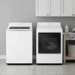 LG Ensemble laveuse sécheuse, Blanc, Chargement par le haut
