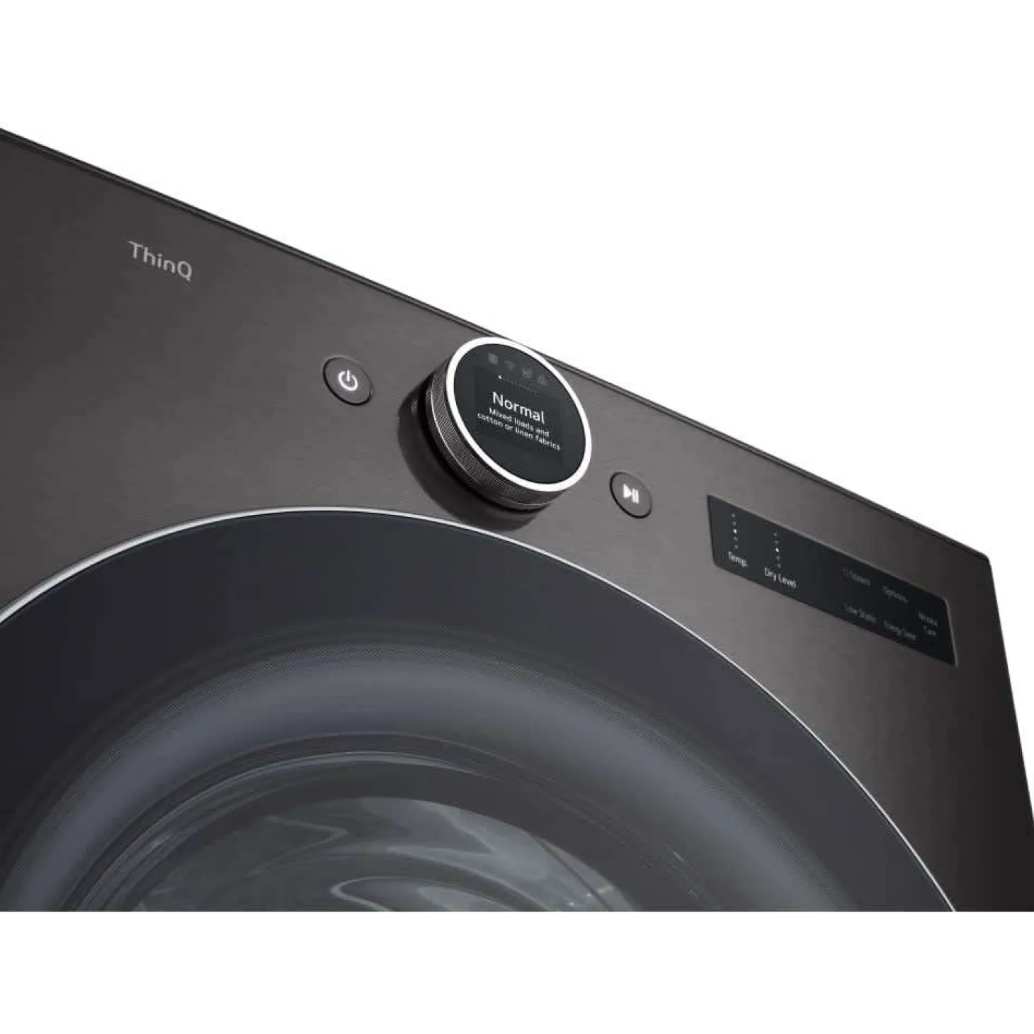 LG Ensemble laveuse sécheuse, Inox noir, Chargement frontal