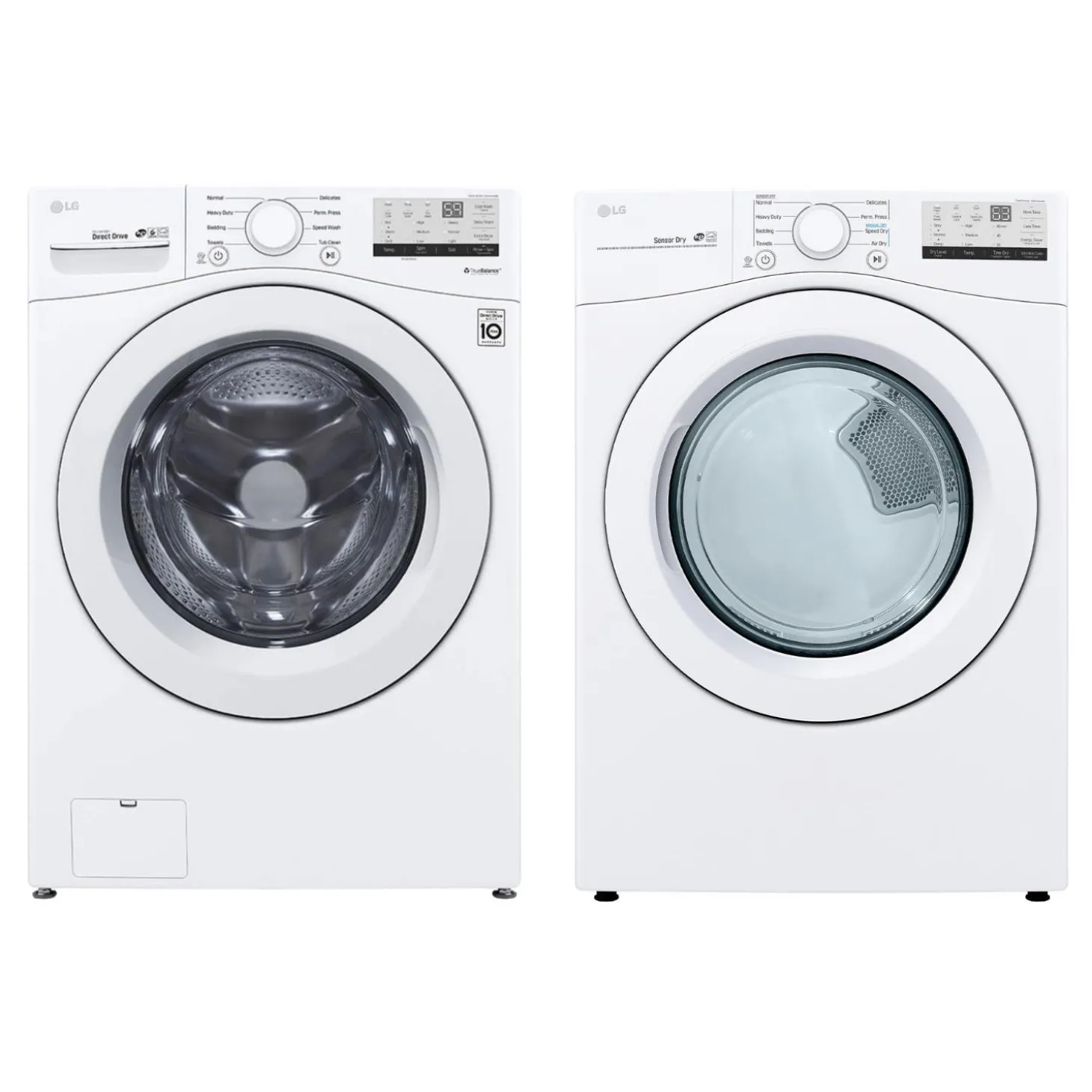 LG Ensemble laveuse sécheuse, Blanc, Chargement frontal