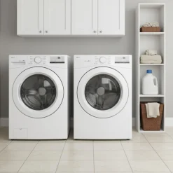 LG Ensemble laveuse sécheuse, Blanc, Chargement frontal