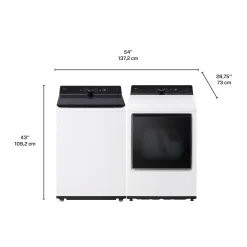LG Ensemble laveuse sécheuse, Blanc, Chargement par le haut