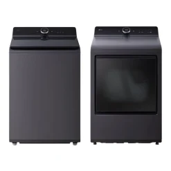 LG Ensemble laveuse sécheuse, Noir, Chargement par le haut