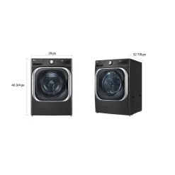 LG Laveuse Chargement frontal Inox Noir 29