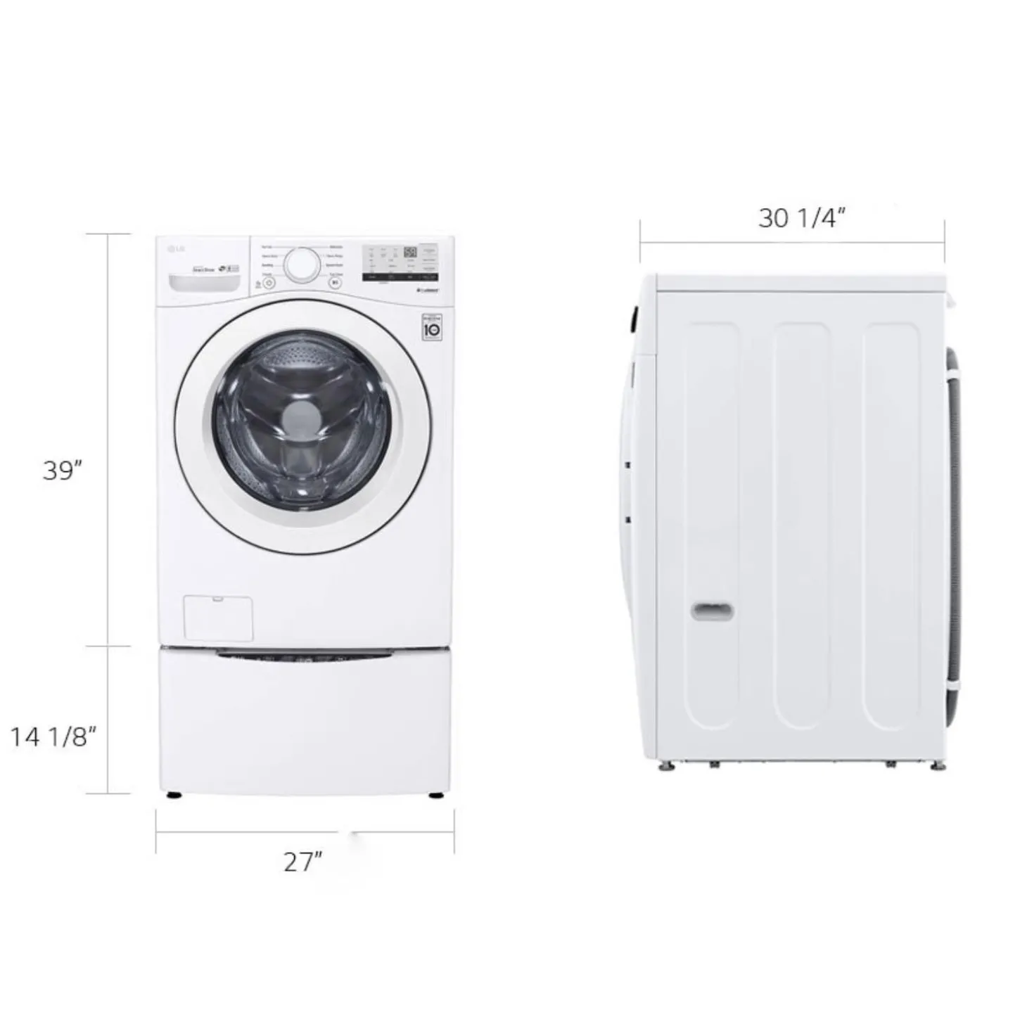 LG Laveuse Chargement frontal" - WM3400CW