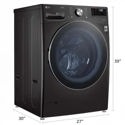LG Laveuse Chargement frontal Acier inoxydable noir 27