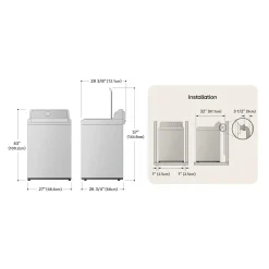 LG Laveuse Chargement par le haut Noir 27