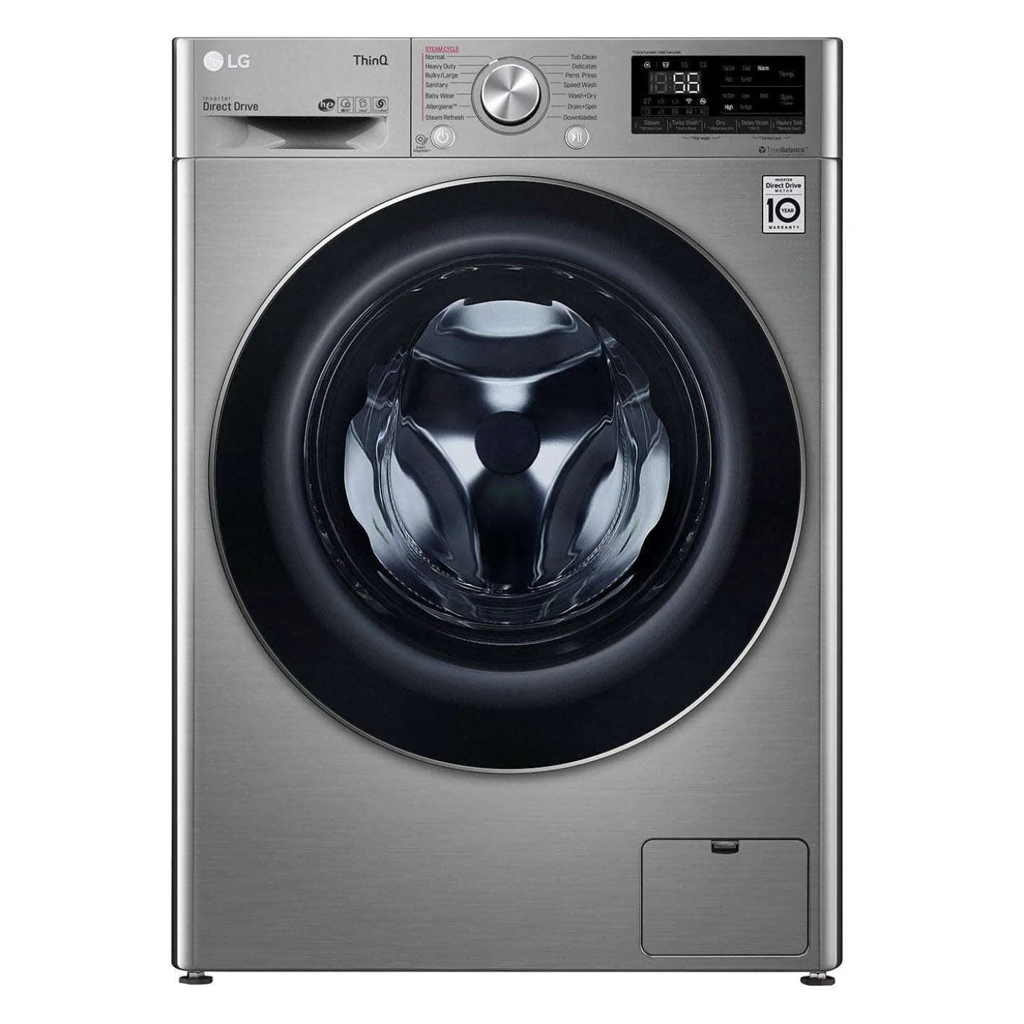 LG laveuse sécheuse 2 en 1, Acier Graphite, 24", Chargement frontal - WM3555HVA