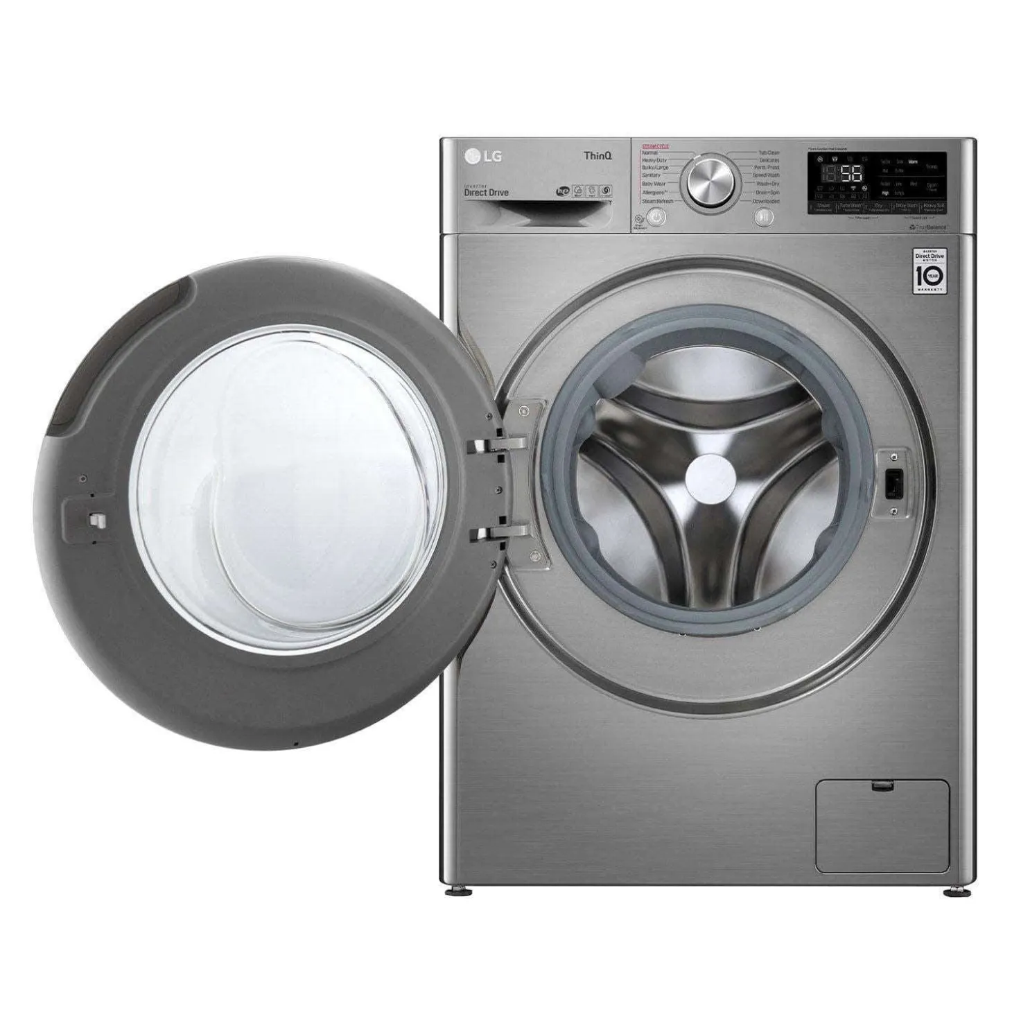 LG laveuse sécheuse 2 en 1, Acier Graphite, 24", Chargement frontal - WM3555HVA