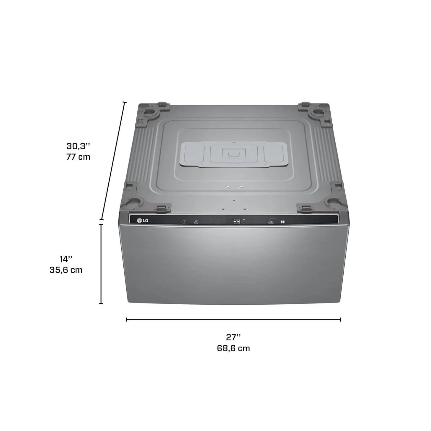 LG Laveuse-piedestal Chargement par le haut Acier graphite 29" - WD300CV
