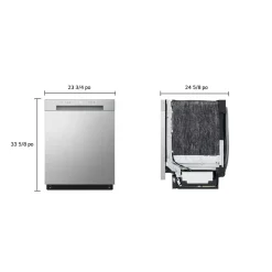 LG Lave-vaisselle Encastré Argent platine 24