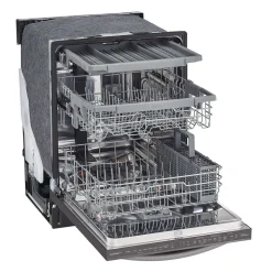 LG Lave-vaisselle Encastré Acier inoxydable noir 24