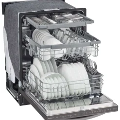 LG Lave-vaisselle Encastré Acier inoxydable noir 24