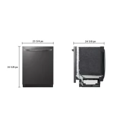 LG Lave-vaisselle Encastré Acier inoxydable noir 24