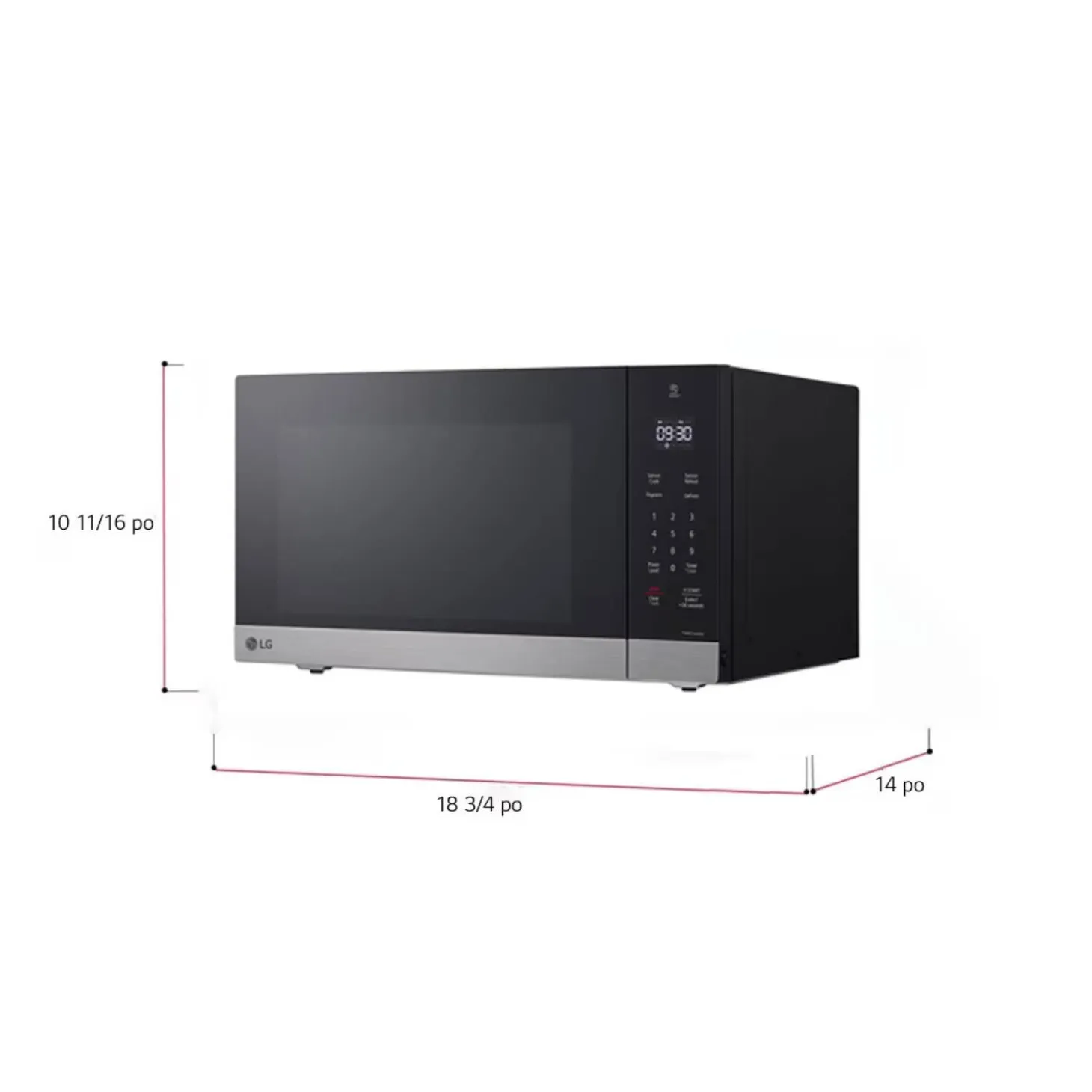 LG Micro-ondes Acier inoxydable18" MSER0990S