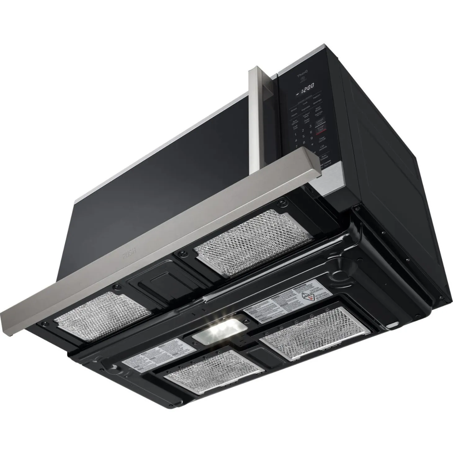 LG Micro-ondes avec hotte, Acier inoxydable, 30", 1050W, 400