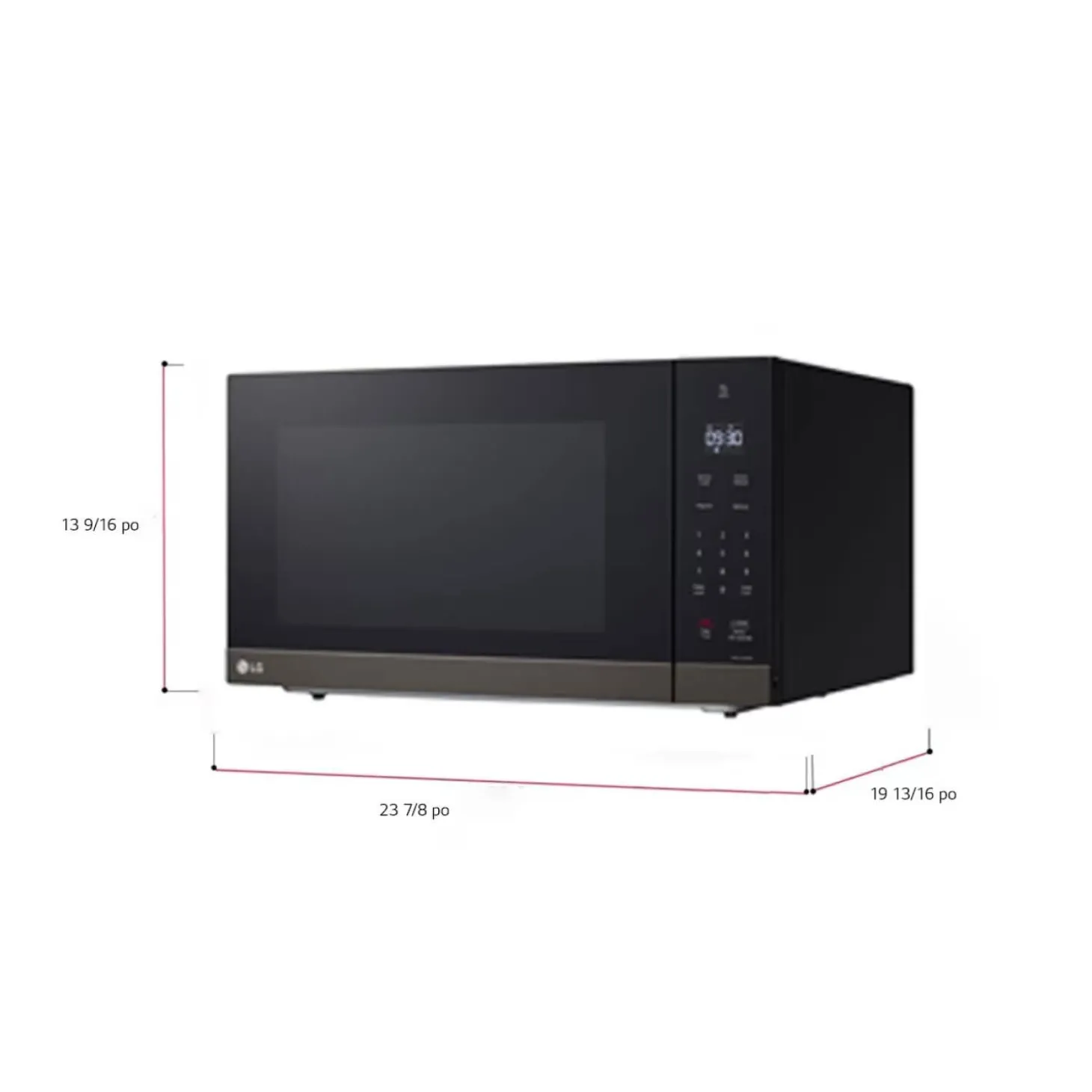 LG Micro-ondes Inox Noir24" MSER2090D
