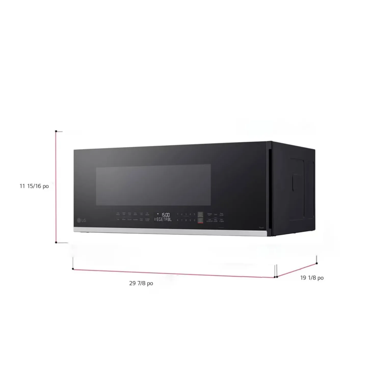 LG Micro-ondes/Hottes, Acier inoxydable, 30", 550