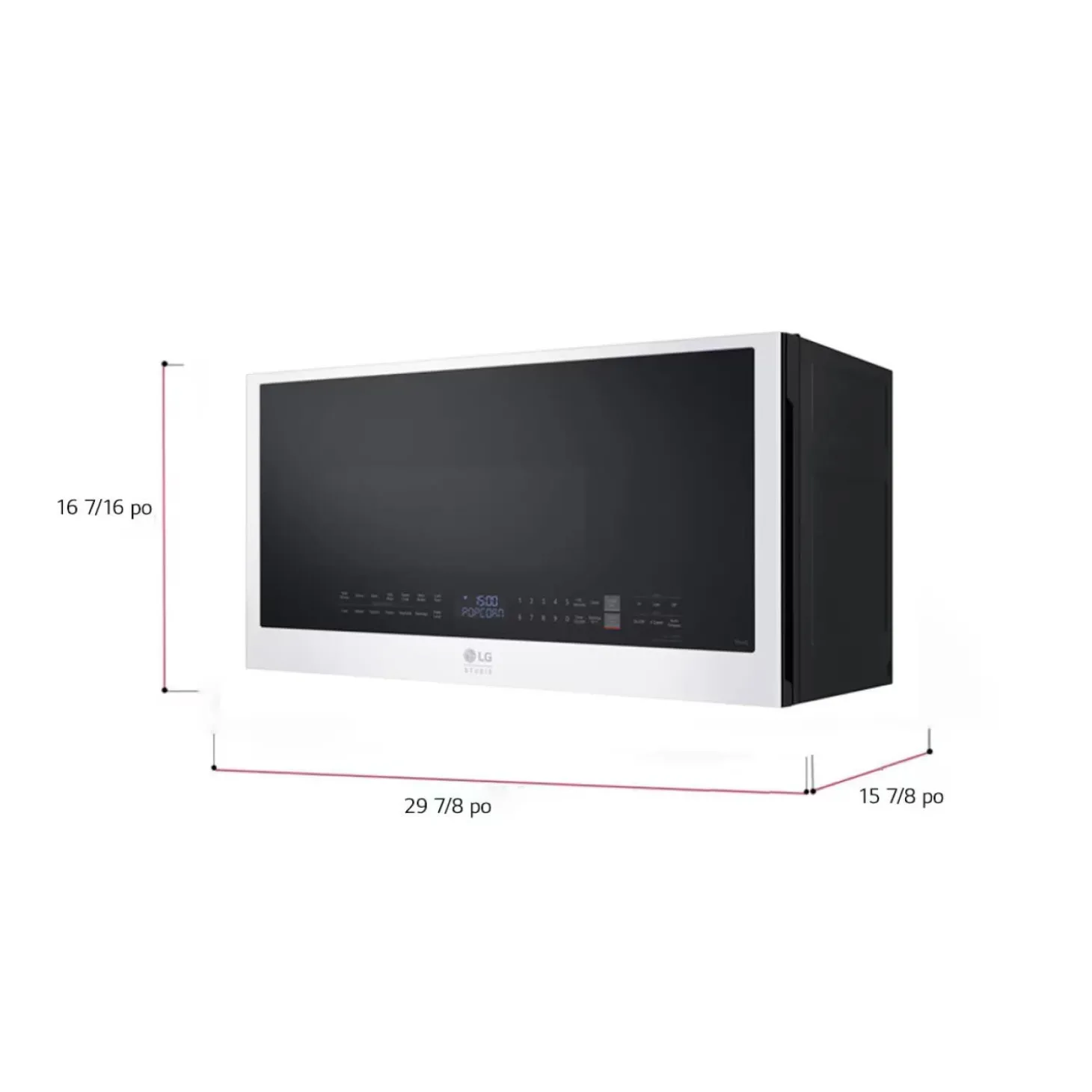 LG Micro-ondes/Hottes, Blanc, 30", 400