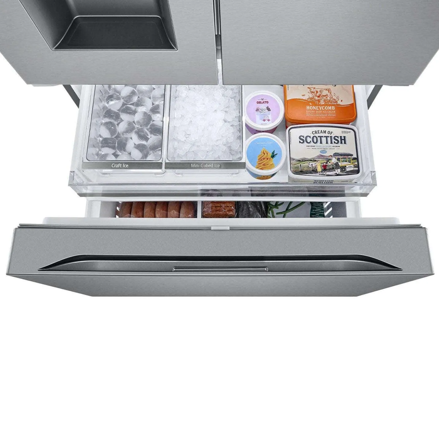 LG Rédfrigérateur 26 pi3 36 po Acier inoxydable Congélateur en bas, Portes françaises - LRYXC2606S