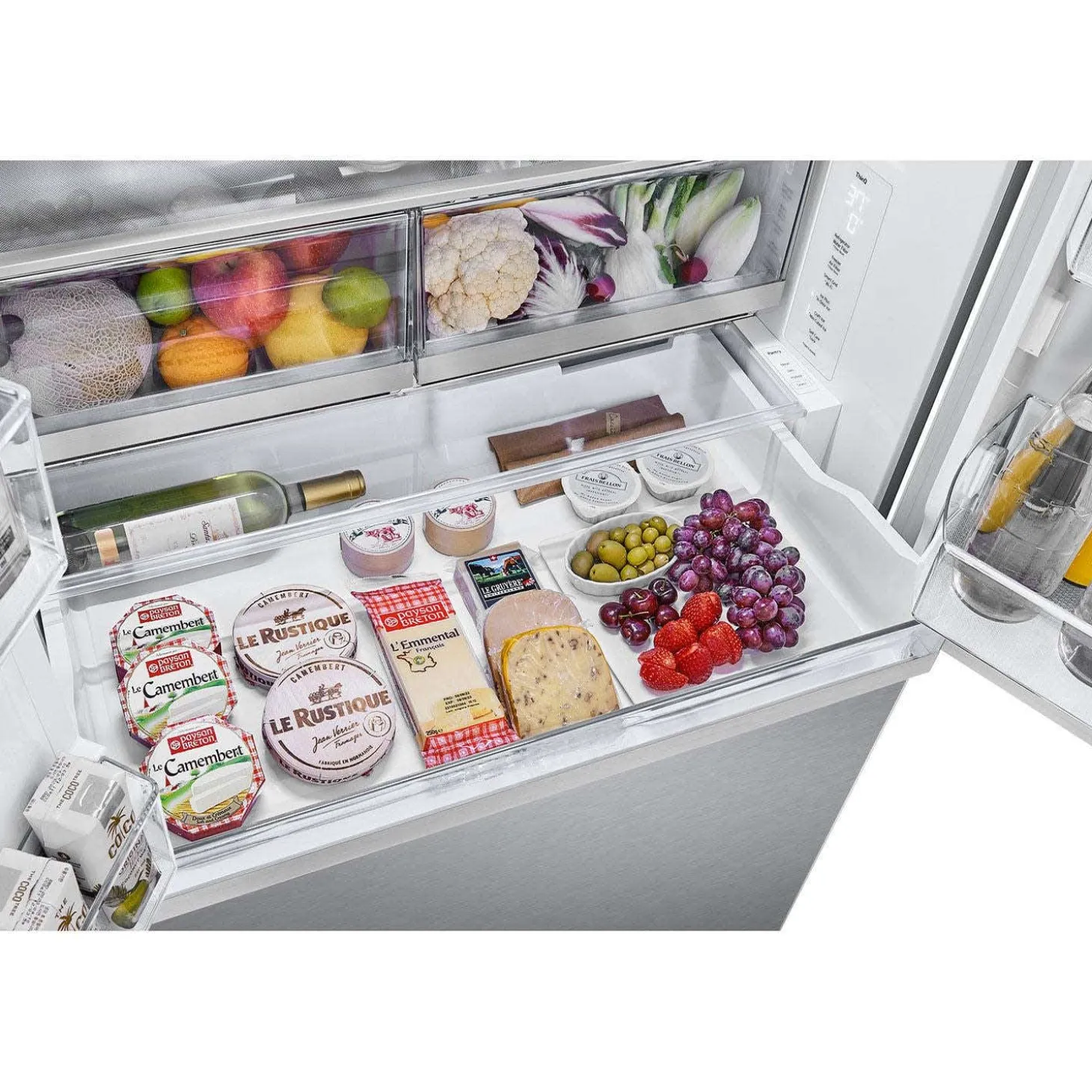 LG Rédfrigérateur 26 pi3 36 po Acier inoxydable Congélateur en bas, Portes françaises - LRYXC2606S