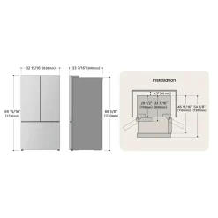 LG Réfrigérateur 25 pi3 33 po Acier inoxydable Portes françaises - LF25S6330S