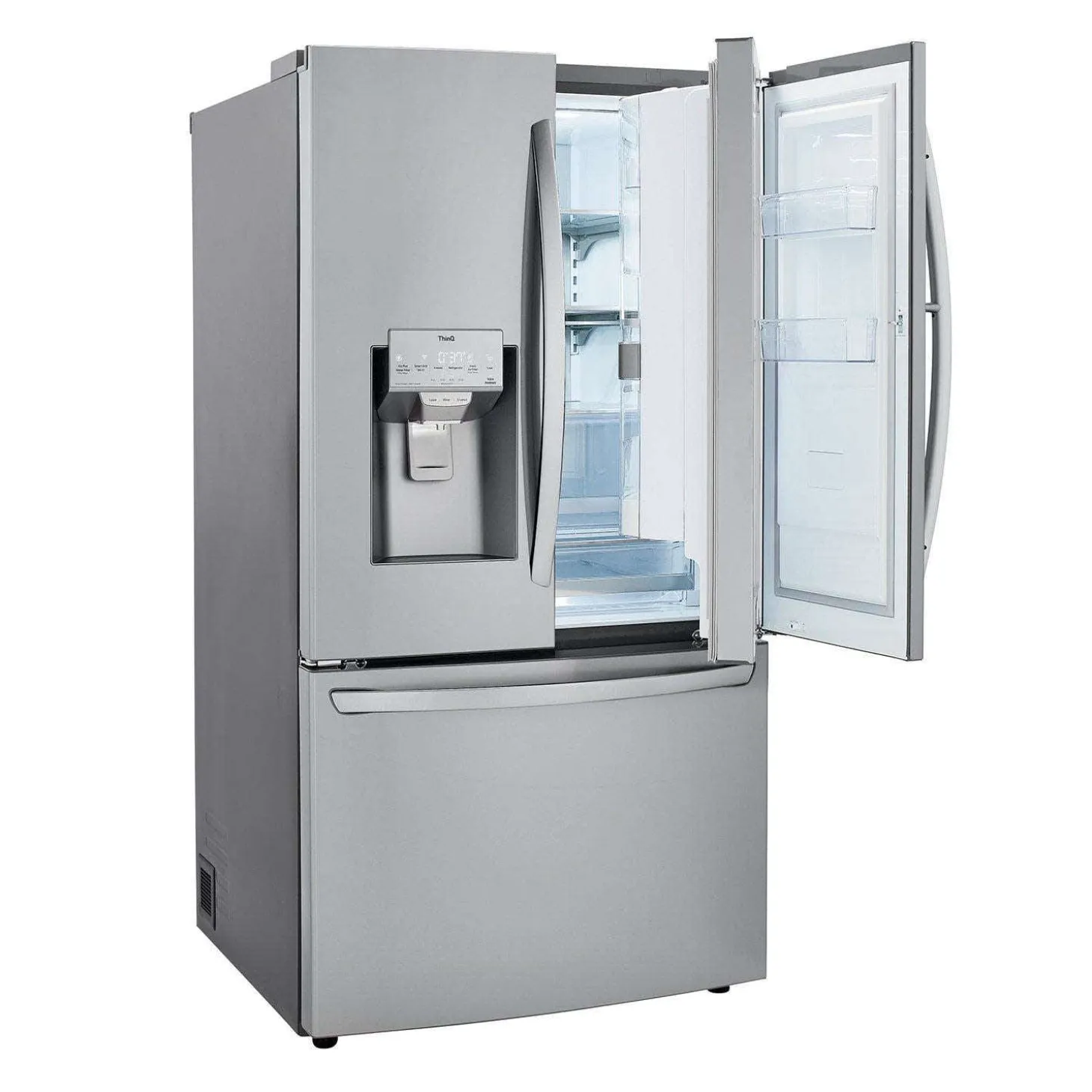 LG Réfrigérateur 30 pi3 36 po Acier inoxydable Congélateur en bas, Portes françaises - LRFDS3016S