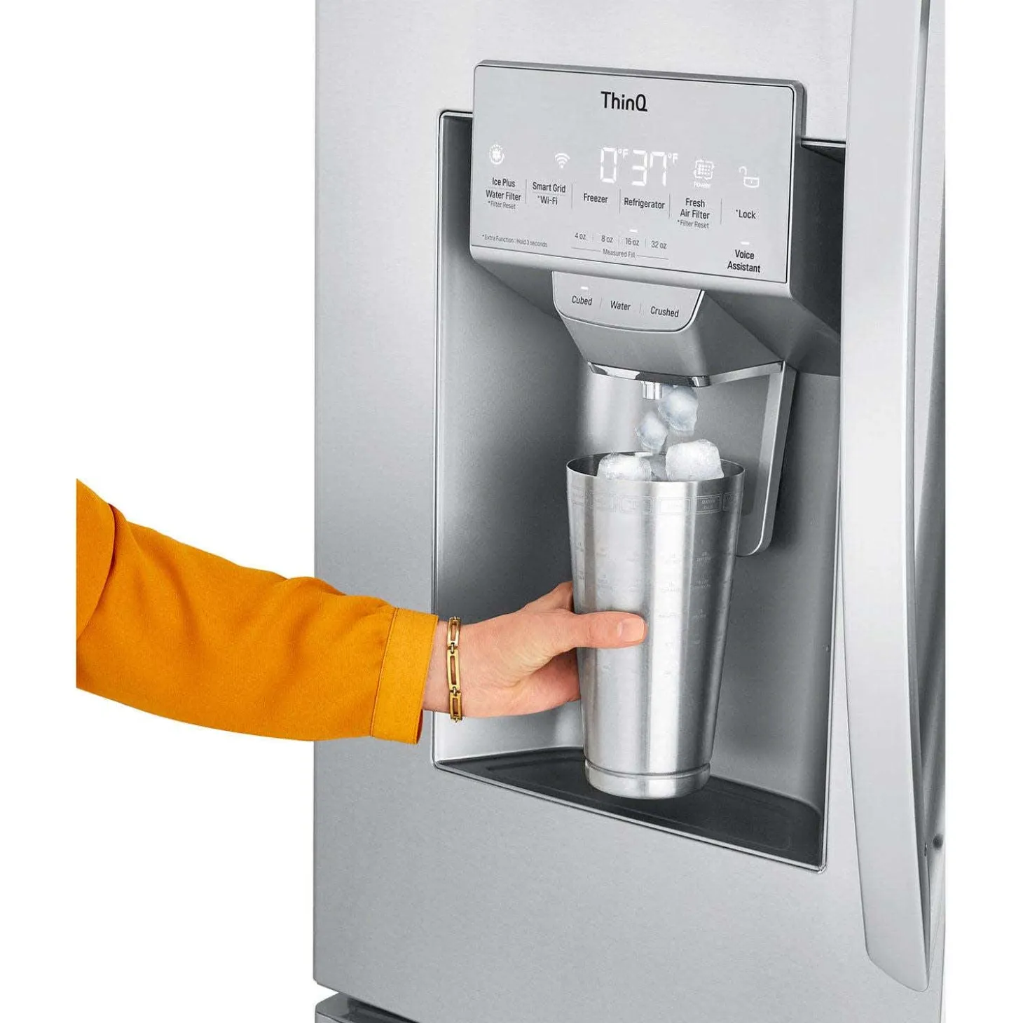 LG Réfrigérateur 30 pi3 36 po Acier inoxydable Congélateur en bas, Portes françaises - LRFDS3016S