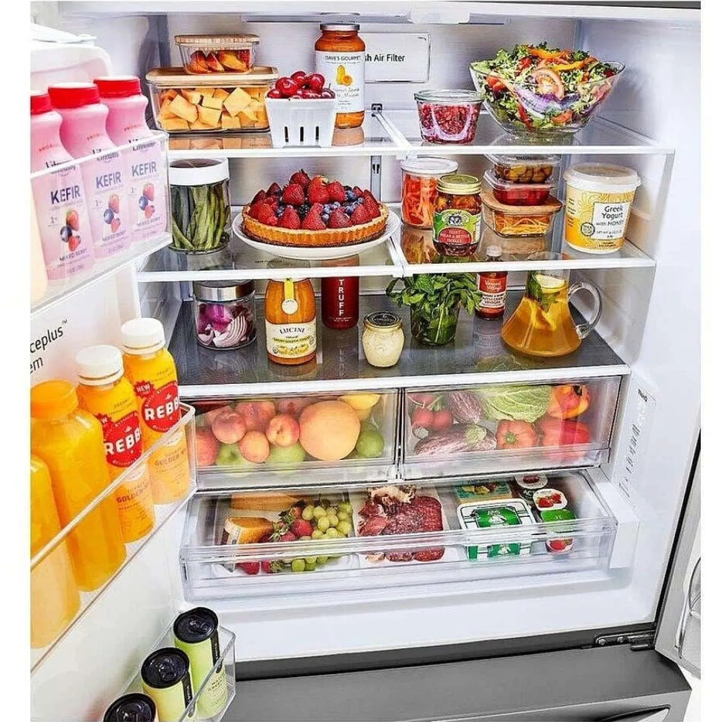 LG Réfrigérateur 31 pi3 36 po Acier inoxydable Portes françaises - LRFXS3106S