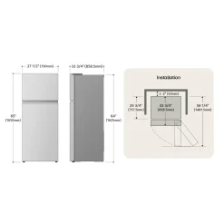 LG Réfrigérateur 18 pi3 28 po Acier inoxydable Congélateur en haut - LT18S2100S