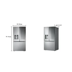 LG Réfrigérateur 31 pi3 36 po Acier inoxydable Portes françaises - LRYKS3106S