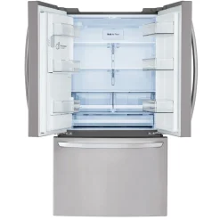 LG Réfrigérateur 28 pi3 36 po Acier inoxydable Congélateur en bas, Portes françaises - LRFS28XBS