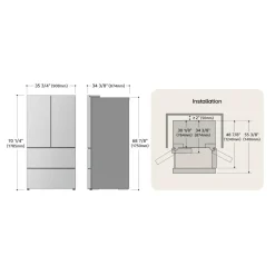 LG Réfrigérateur 29 pi3 36 po Acier inoxydable Portes françaises - LF29S8330S