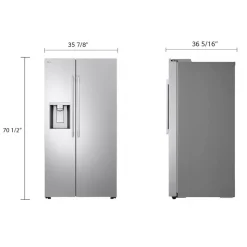 LG Réfrigérateur 27 pi3 36 po Acier inoxydable Côte à côte - LL27T3530S