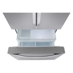 LG Réfrigérateur 27 pi3 36 po Acier inoxydable Congélateur en bas, Portes françaises - LRFLC2706S