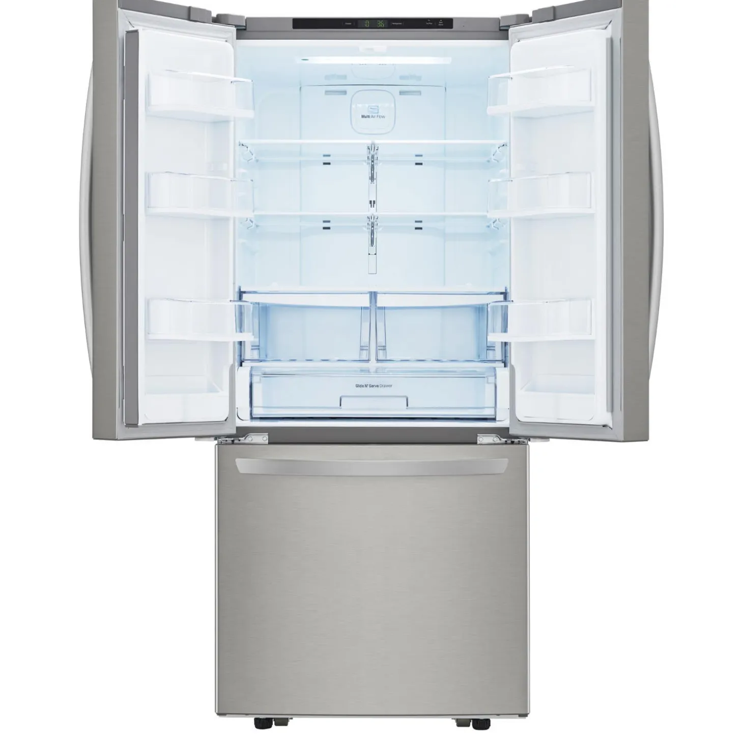 LG Réfrigérateur 21,8 pi3 30 po Acier inoxydable Congélateur en bas, Portes françaises - LRFNS2200S