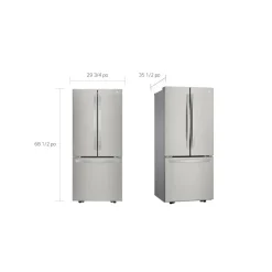 LG Réfrigérateur 21,8 pi3 30 po Acier inoxydable Congélateur en bas, Portes françaises - LRFNS2200S
