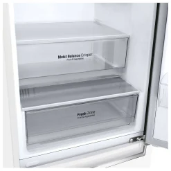 LG Réfrigérateur 12 pi3 24 po Blanc Congélateur en bas - LBNC12231W