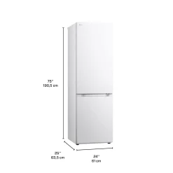 LG Réfrigérateur 12 pi3 24 po Blanc Congélateur en bas - LB12C2000W