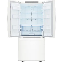 LG Réfrigérateur 21,8 pi3 30 po Blanc Congélateur en bas, Portes françaises - LRFNS2200W