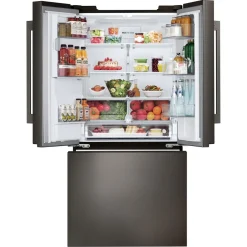 LG Réfrigérateur 25 pi3 33 po Inox Noir Portes françaises - LF25H6330D