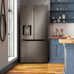 LG Réfrigérateur 25 pi3 33 po Inox Noir Portes françaises - LF25H6330D