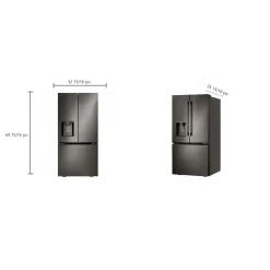 LG Réfrigérateur 25 pi3 33 po Inox Noir Portes françaises - LF25H6330D