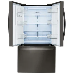LG Réfrigérateur 28 pi3 36 po Inox Noir Congélateur en bas, Portes françaises - LRFS28XBD